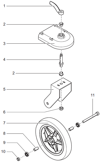 PowrLiner 1800M Front Wheel Assembly Parts